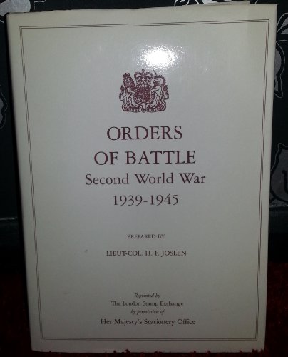 Beispielbild fr Orders of Battle: United Kingdom and Colonial Formations and Units in the Second World War, 1939-45 zum Verkauf von Babushka Books & Framers