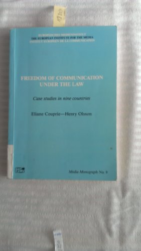 Beispielbild fr Freedom of Communications Under the Law: Case Studies in Nine Countries zum Verkauf von Ammareal