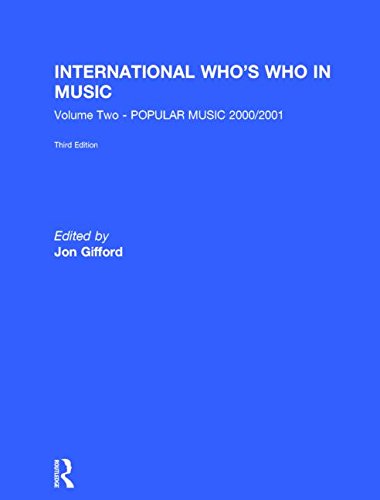 Beispielbild fr International Who's Who in Music Popular Music INTERNATIONAL WHO'S WHO IN POPULAR MUSIC zum Verkauf von PBShop.store US