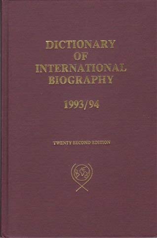 Beispielbild fr DICTIONARY OF INTERNATIONAL BIOGRAPHY: A BIOGRAPHICaL RECORD OF CONTEMPORARY ACHIEVEMENT. zum Verkauf von Cambridge Rare Books