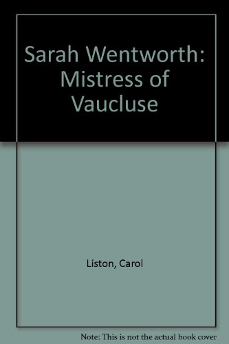 9780949753342: Sarah Wentworth: Mistress of Vaucluse