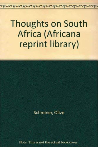 Beispielbild fr Thoughts on South Africa (Africana reprint library volume 10) zum Verkauf von Chapter 1