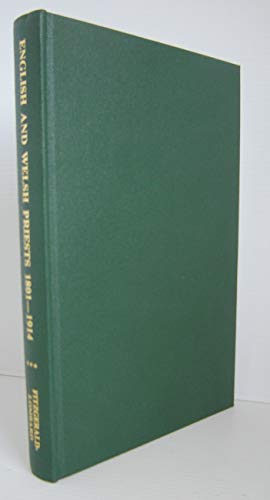 Beispielbild fr English and Welsh Priests, 1801-1914: A Working List zum Verkauf von Anybook.com