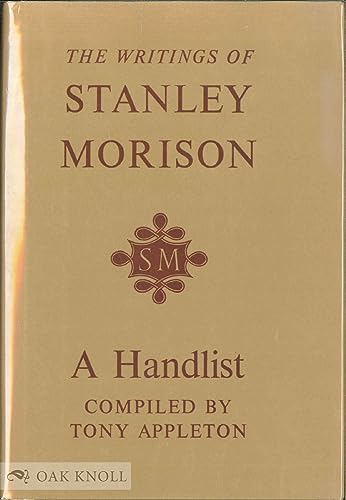 9780950291642: Writings of Stanley Morison: A Handlist