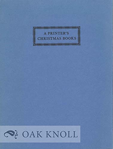 Imagen de archivo de A printer's Christmas books a la venta por Midtown Scholar Bookstore