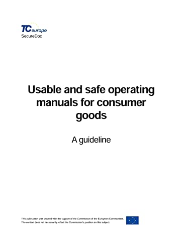 Stock image for Usable and safe operating manuals for consumer goods for sale by PBShop.store US