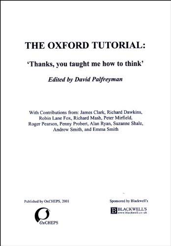 Stock image for The Oxford Tutorial: Thanks, You Taught Me How to Think for sale by HPB-Red
