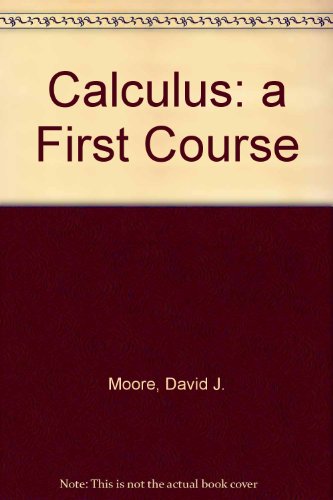 Beispielbild fr Calculus: a First Course zum Verkauf von ThriftBooks-Dallas