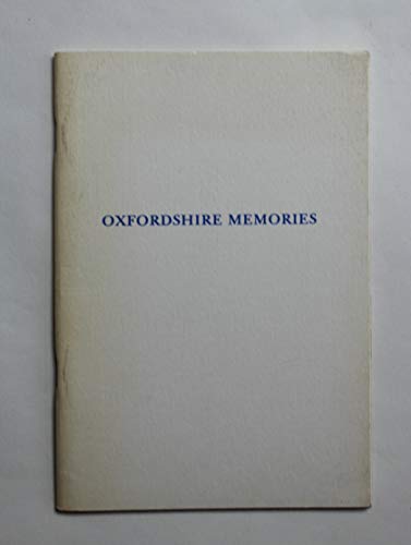 Imagen de archivo de Oxfordshire Memories: Twenty Poems a la venta por April House Books