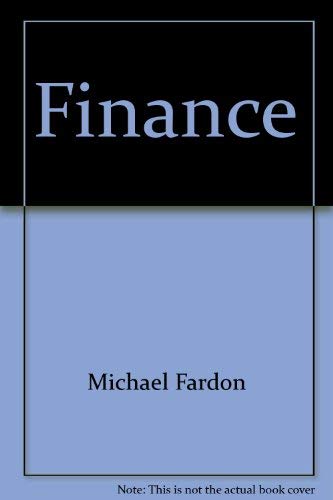 Stock image for Finance for sale by Goldstone Books