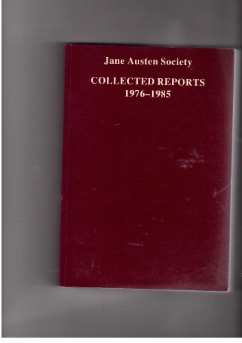 Stock image for Austen, Jane, Society, Collected Reports 1976-85 for sale by Caffrey Books
