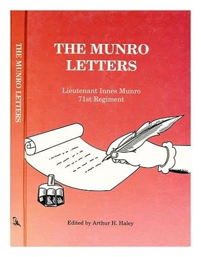 Beispielbild fr Munro Letters: Lieutenant Innes Munro, 71st Regiment zum Verkauf von AwesomeBooks