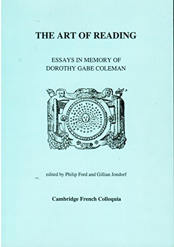 Beispielbild fr The Art of Reading: Essays in Memory of Dorothy Gabe Cole zum Verkauf von Anybook.com