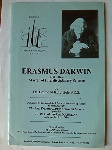 Imagen de archivo de Erasmus Darwin, 1731-1802: Master of Interdisciplinary Science a la venta por Cambridge Rare Books