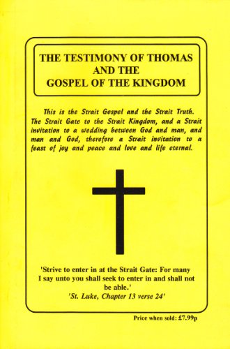 Testimony of Thomas and the Gospel of the Kingdom (9780952110354) by Thomas