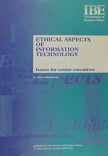 Imagen de archivo de Ethical Aspects of Information Technology a la venta por Revaluation Books
