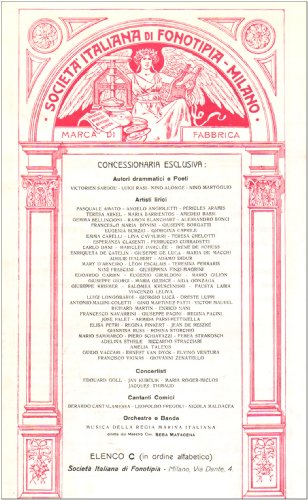 9780952436133: Societa Italiana di Fonotipia - Milano, Catalogue No.10, January 1907: Fonotipia Record Catalogue - 1907