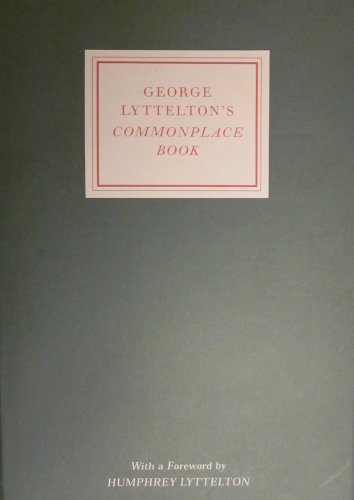 Imagen de archivo de George Lyttelton's Commonplace Book a la venta por Wonder Book
