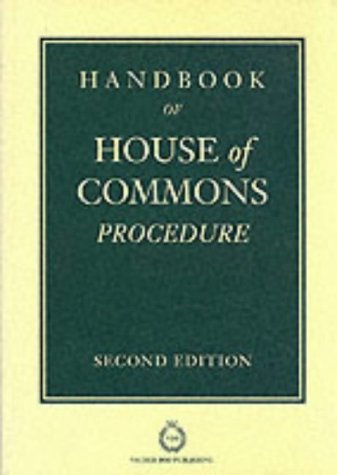 9780953066445: Handbook of House of Commons Procedure