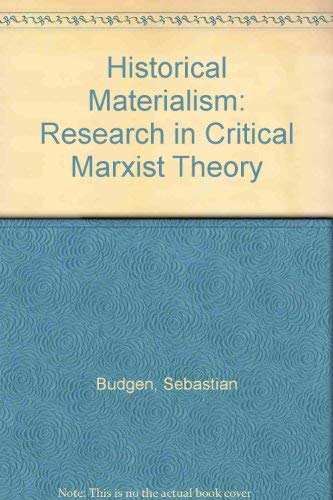 9780953217113: Historical Materialism: Research in Critical Marxist Theory