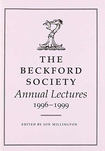 Imagen de archivo de Beckford Society Annual Lectures 1996-1999 a la venta por WorldofBooks