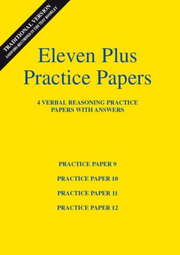 Beispielbild fr Eleven Plus Verbal Reasoning Practice Papers 9 to 12 zum Verkauf von WorldofBooks