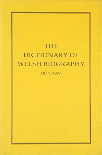 Stock image for Dictionary of Welsh Biography 1941-1970, The for sale by Goldstone Books