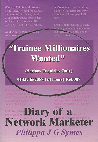 Stock image for Trainee Millionaires Wanted: Diary of a Network Marketer for sale by Reuseabook