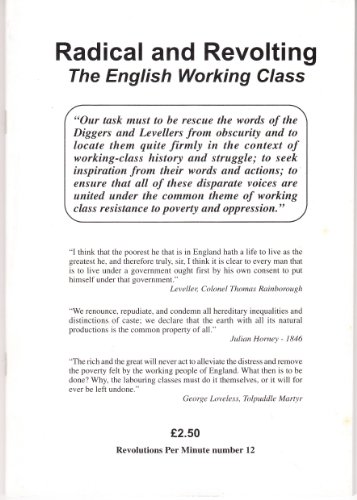 9780954301439: Radical and Revolting: The English Working Class