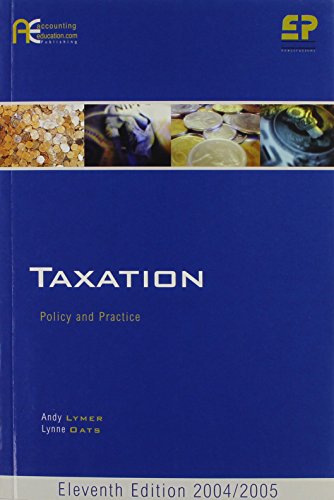 Imagen de archivo de Taxation Policy and Practice 20045 Edition a la venta por PBShop.store US