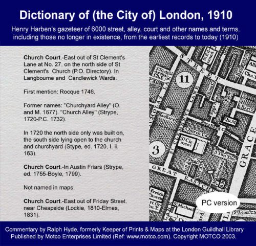 Dictionary of (the City Of) London, 1910: Henry Harben's Gazeteer of 6000 Street and Other Names and Terms (9780954508029) by Harben, Henry; Hyde, Ralph