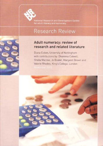 Imagen de archivo de Adult Numeracy: Review of Research and Related Literature a la venta por Phatpocket Limited