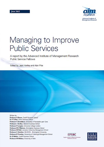 Imagen de archivo de Managing to improve public services (Academic White Paper) a la venta por Phatpocket Limited