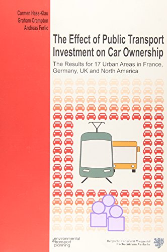 Beispielbild fr The Effect of Public Transport Investment on Car Ownership: The Results for 17 Urban Areas in France, Germany, UK and North America zum Verkauf von medimops
