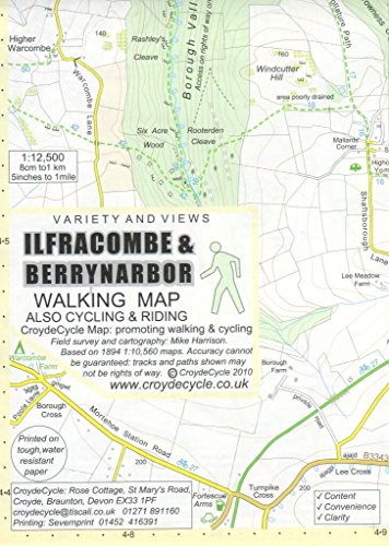 Ilfracombe and Berrynarbor Walking Map (9780955016875) by [???]