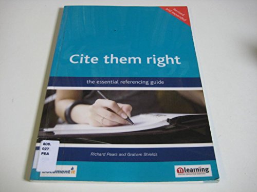 9780955121616: Cite Them Right: The Essential Referencing Guide