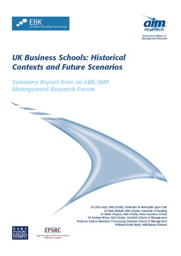 Beispielbild fr UK Business Schools: Historical Contexts and Futur zum Verkauf von Phatpocket Limited