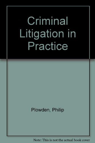 Stock image for Criminal Litigation in Practice for sale by Goldstone Books
