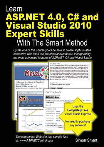 Imagen de archivo de Learn ASP.NET 4.0, C# and Visual Studio 2010 Expert Skills with The Smart Method a la venta por Revaluation Books