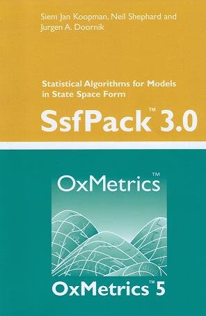 Beispielbild fr Statistical Algorithms for Models in State Space Form: SsfPack 3.0 zum Verkauf von Anybook.com