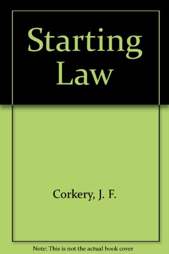 Starting Law (9780958672740) by Corkery, J. F.