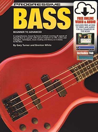Progressive Bass Guitar for Beginner to Advanced Students - CD Included