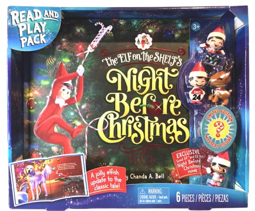 Stock image for The Elf on the Shelf's Night Before Christmas Read and Play Back Book PLUS 3 Scout Elf minis, 1 Elf Pet mini, and 1 mystery mini (Elf not included) for sale by SecondSale