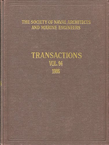 Beispielbild fr Transactions, 1986 (Society of Naval Architects & Marine Engineers Transactions) zum Verkauf von HPB-Red