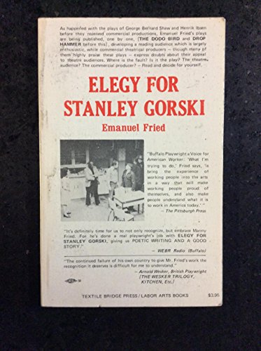 Stock image for Elegy for Stanley Gorski for sale by The Second Reader Bookshop