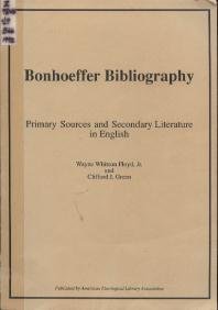 9780960496068: Bonhoeffer Bibliography by Wayne W. Floyd