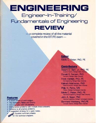 Stock image for Fundamentals of Engineering Review: A Complete Review of all of the Material Covered in the FE/EIT Exam for sale by HPB-Ruby