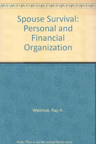 Beispielbild fr Financial Survival : Personal and Financial Organization zum Verkauf von Better World Books: West