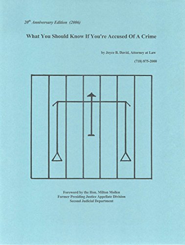 9780961712129: What You Should Know if You're Accused of a Crime