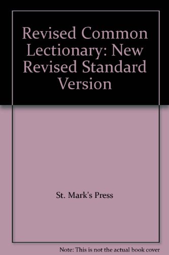 Stock image for Revised Common Lectionary: New Revised Standard Version for sale by HPB-Ruby